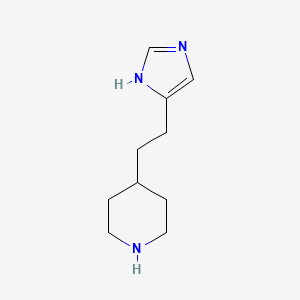 molecular formula C10H17N3 B1638905 4-[2-(1H-Imidazol-4-yl)ethyl]piperidine 