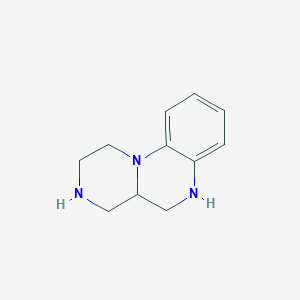 molecular formula C11H15N3 B1638922 2,3,4,4a,5,6-Hexahydro-1H-pyrazino[1,2-a]quinoxaline 