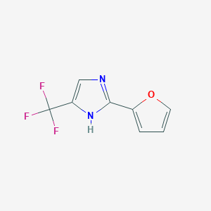 molecular formula C8H5F3N2O B1638929 2-(2-furyl)-4-trifluoromethyl-1H-imidazole 