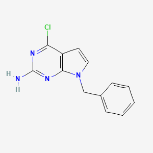 molecular formula C13H11ClN4 B1638938 7-benzyl-4-chloro-7H-pyrrolo[2,3-d]pyrimidin-2-amine 