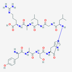 molecular formula C44H70N14O12 B163898 Complement C3a, (Tyr-70-77) CAS No. 125753-03-9