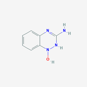 molecular formula C7H6N4O B016390 1,2,4-苯并三嗪-3-胺 1-氧化物 CAS No. 5424-06-6