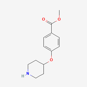 molecular formula C13H17NO3 B1639005 Methyl 4-(piperidin-4-yloxy)benzoate 