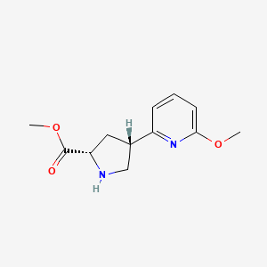 molecular formula C12H16N2O3 B1639012 Methyl (2S,4S)-4-(6-methoxypyridin-2-yl)pyrrolidine-2-carboxylate 