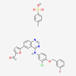 5-(4-[3-Chloro-4-(3-fluorobenzyloxy)-anilino]-6-quinazolinyl)-furan-2-carbaldehyde tosylate