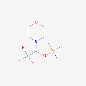 molecular formula C9H18F3NO2Si B1639019 4-[2,2,2-Trifluoro-1-[(trimethylsilyl)oxy]ethyl]morpholine CAS No. 289706-46-3