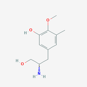 molecular formula C11H17NO3 B1639035 (S)-5-(2-amino-3-hydroxypropyl)-2-methoxy-3-methylphenol 