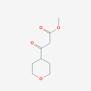 molecular formula C9H14O4 B1639068 Methyl 3-oxo-3-(oxan-4-yl)propanoate 