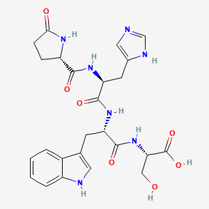 (2S)-3-hydroxy-2-[[(2S)-2-[[(2S)-3-(1H-imidazol-5-yl)-2-[[(2S)-5-oxopyrrolidine-2-carbonyl]amino]propanoyl]amino]-3-(1H-indol-3-yl)propanoyl]amino]propanoic acid