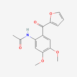 molecular formula C15H15NO5 B1639076 N-[2-(Furan-2-carbonyl)-4,5-dimethoxy-phenyl]-acetamide 