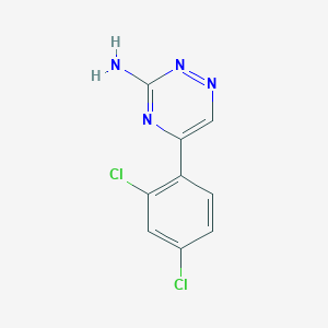 molecular formula C9H6Cl2N4 B1639081 5-(2,4-Dichlorophenyl)-1,2,4-triazin-3-amine 