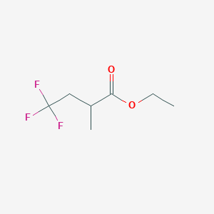 molecular formula C7H11F3O2 B163910 4,4,4-三氟-2-甲基丁酸乙酯 CAS No. 136564-76-6