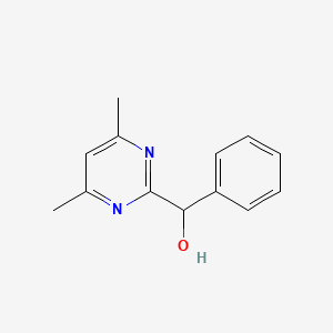 molecular formula C13H14N2O B1639111 (4,6-Dimethylpyrimidin-2-yl)(phenyl)methanol 