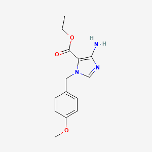 molecular formula C14H17N3O3 B1639184 ethyl 1-(4-methoxybenzyl)-4-amino-1H-imidazole-5-carboxylate 