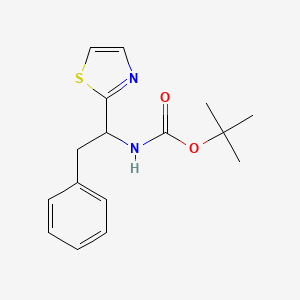 tert-Butyl (2-phenyl-1-(thiazol-2-yl)ethyl)carbamate