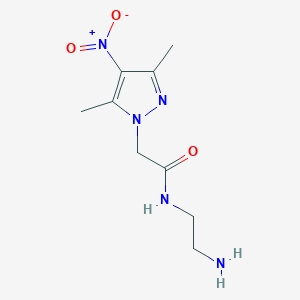 molecular formula C9H15N5O3 B1639209 N-(2-aminoethyl)-2-(3,5-dimethyl-4-nitro-1H-pyrazol-1-yl)acetamide 