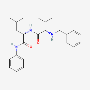 (2S)-2-[[(2S)-2-(benzylamino)-3-methylbutanoyl]amino]-4-methyl-N-phenylpentanamide