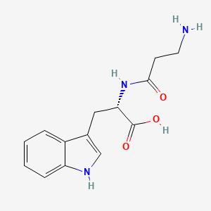 molecular formula C14H17N3O3 B1639216 (2S)-2-(3-aminopropanoylamino)-3-(1H-indol-3-yl)propanoic Acid CAS No. 21612-37-3