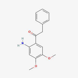 molecular formula C16H17NO3 B1639318 1-(2-Amino-4,5-dimethoxyphenyl)-2-phenylethanone 