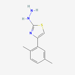 molecular formula C11H13N3S B1639326 4-(2,5-Dimethylphenyl)-2-hydrazinylthiazole 