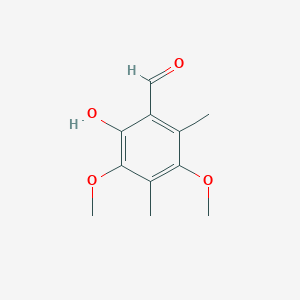 molecular formula C11H14O4 B1639334 2-Hydroxy-3,5-dimethoxy-4,6-dimethylbenzaldehyde CAS No. 886498-58-4