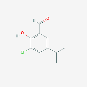 molecular formula C10H11ClO2 B1639335 3-Chloro-2-hydroxy-5-isopropyl-benzaldehyde 