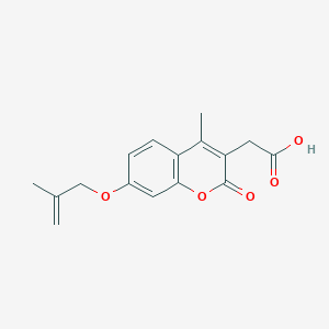 molecular formula C16H16O5 B1639343 {4-methyl-7-[(2-methylprop-2-en-1-yl)oxy]-2-oxo-2H-chromen-3-yl}acetic acid CAS No. 887833-28-5
