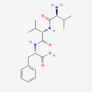molecular formula C19H29N3O4 B1639345 (2S)-2-[[(2S)-2-[[(2S)-2-amino-3-methylbutanoyl]amino]-3-methylbutanoyl]amino]-3-phenylpropanoic acid 