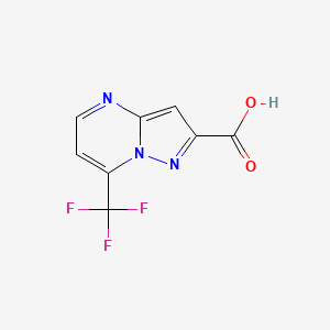 molecular formula C8H4F3N3O2 B1639353 7-(トリフルオロメチル)ピラゾロ[1,5-a]ピリミジン-2-カルボン酸 CAS No. 869947-40-0