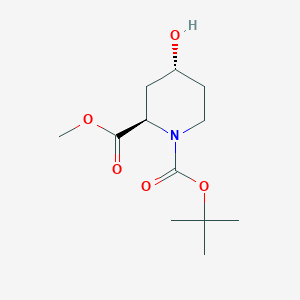 molecular formula C12H21NO5 B1639375 1-tert-butyl 2-methyl (2R,4R)-4-hydroxypiperidine-1,2-dicarboxylate CAS No. 321744-25-6