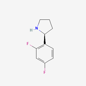 molecular formula C10H11F2N B1639376 (2S)-2-(2,4-difluorophenyl)pyrrolidine 