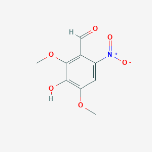 molecular formula C9H9NO6 B1639389 3-Hydroxy-2,4-dimethoxy-6-nitro-benzaldehyde 