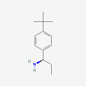 molecular formula C13H21N B1639390 (1R)-1-(4-tert-butylphenyl)propan-1-amine 
