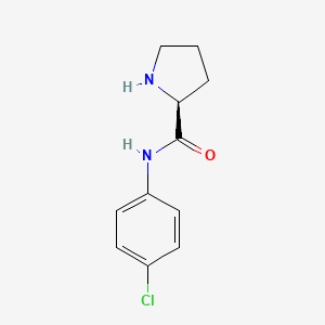 molecular formula C11H13ClN2O B1639394 (2S)-N-(4-chlorophenyl)pyrrolidine-2-carboxamide hydrochloride 