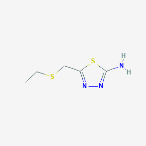 molecular formula C5H9N3S2 B1639494 5-[(Ethylsulfanyl)methyl]-1,3,4-thiadiazol-2-amine CAS No. 180041-31-0