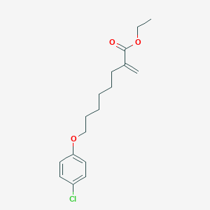 molecular formula C17H23ClO3 B016395 8-(4-氯苯氧基)-2-亚甲基辛酸乙酯 CAS No. 82258-37-5