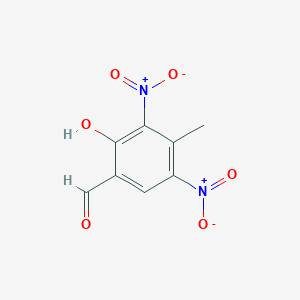 molecular formula C8H6N2O6 B1639501 2-Hydroxy-4-methyl-3,5-dinitro-benzaldehyde 