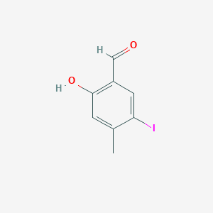molecular formula C8H7IO2 B1639503 2-Hydroxy-5-iodo-4-methylbenzaldehyde 