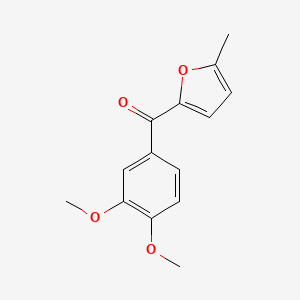 molecular formula C14H14O4 B1639505 (3,4-Dimethoxyphenyl)(5-methylfuran-2-yl)methanone 