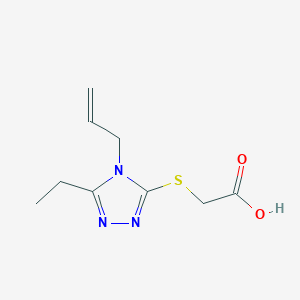 molecular formula C9H13N3O2S B1639509 (4-Allyl-5-ethyl-4H-[1,2,4]triazol-3-ylsulfanyl) acetic acid 