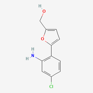 molecular formula C11H10ClNO2 B1639510 [5-(2-Amino-4-chlorophenyl)furan-2-yl]methanol 