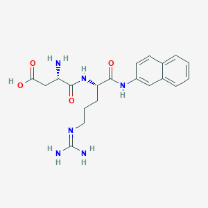 molecular formula C20H26N6O4 B1639517 (3S)-3-amino-4-[[(2S)-5-(diaminomethylideneamino)-1-(naphthalen-2-ylamino)-1-oxopentan-2-yl]amino]-4-oxobutanoic acid 