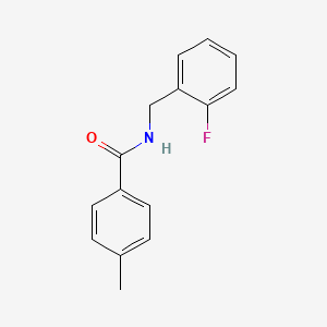 molecular formula C15H14FNO B1639521 N-(2-Fluorobenzyl)-4-methylbenzamide 