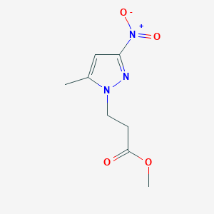 molecular formula C8H11N3O4 B1639546 3-(5-甲基-3-硝基-1H-吡唑-1-基)丙酸甲酯 CAS No. 1002033-58-0