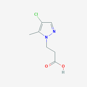 molecular formula C7H9ClN2O2 B1639552 3-(4-氯-5-甲基-1H-吡唑-1-基)丙酸 CAS No. 180741-47-3