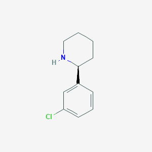 molecular formula C11H14ClN B1639556 (2S)-2-(3-chlorophenyl)piperidine 