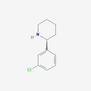 molecular formula C11H14ClN B1639557 (2R)-2-(3-chlorophenyl)piperidine 