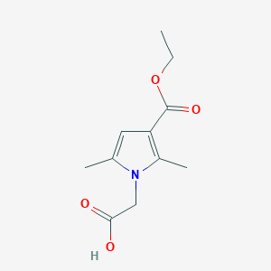 molecular formula C11H15NO4 B1639562 [3-(ethoxycarbonyl)-2,5-dimethyl-1H-pyrrol-1-yl]acetic acid CAS No. 679797-46-7