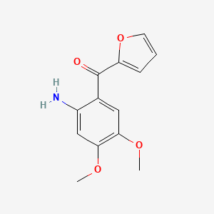 molecular formula C13H13NO4 B1639570 (2-Amino-4,5-dimethoxyphenyl)(furan-2-yl)methanone 