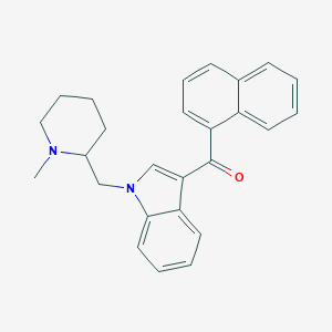 molecular formula C26H26N2O B163960 (1-((1-Methylpiperidin-2-yl)methyl)-1H-indol-3-yl)(naphthalen-1-yl)methanone CAS No. 137642-54-7
